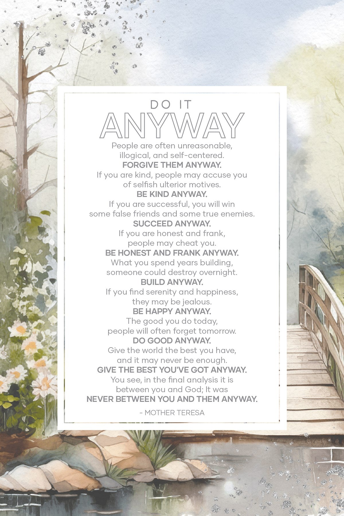 Plaque-Everyday-Do It Anyway (6" x 9")