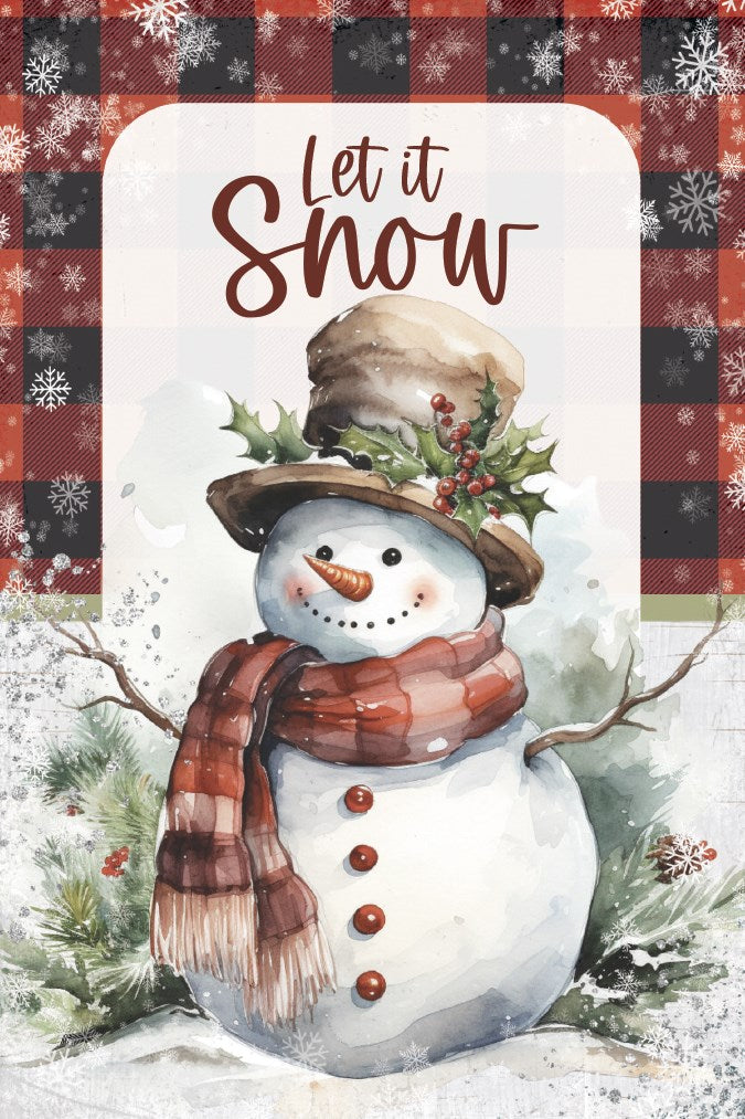 Wall Plaque-Mini Blessings-Let It Snow (4" x 6")
