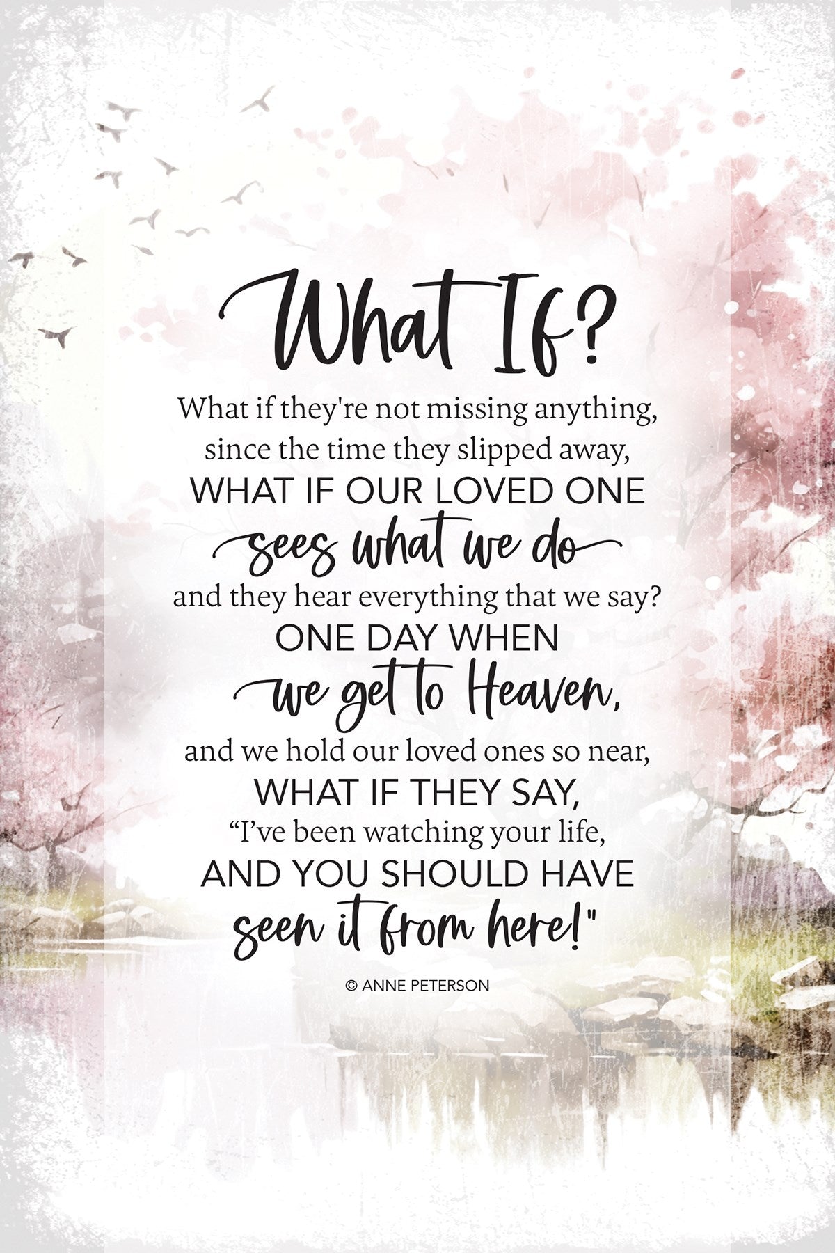 Plaque-Bereavement-What If? (6" x 9")