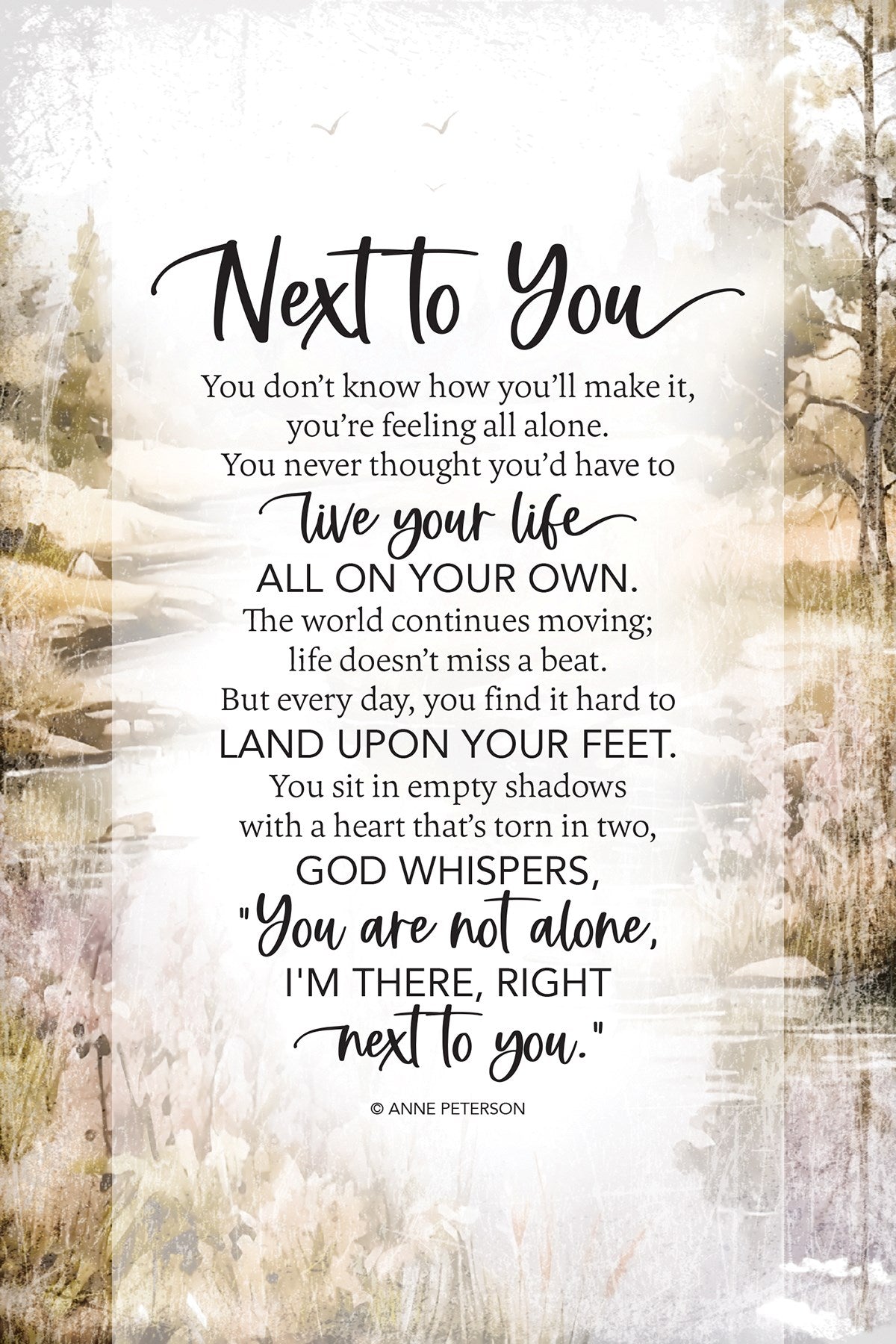 Plaque-Bereavement-Next To You (6" x 9")