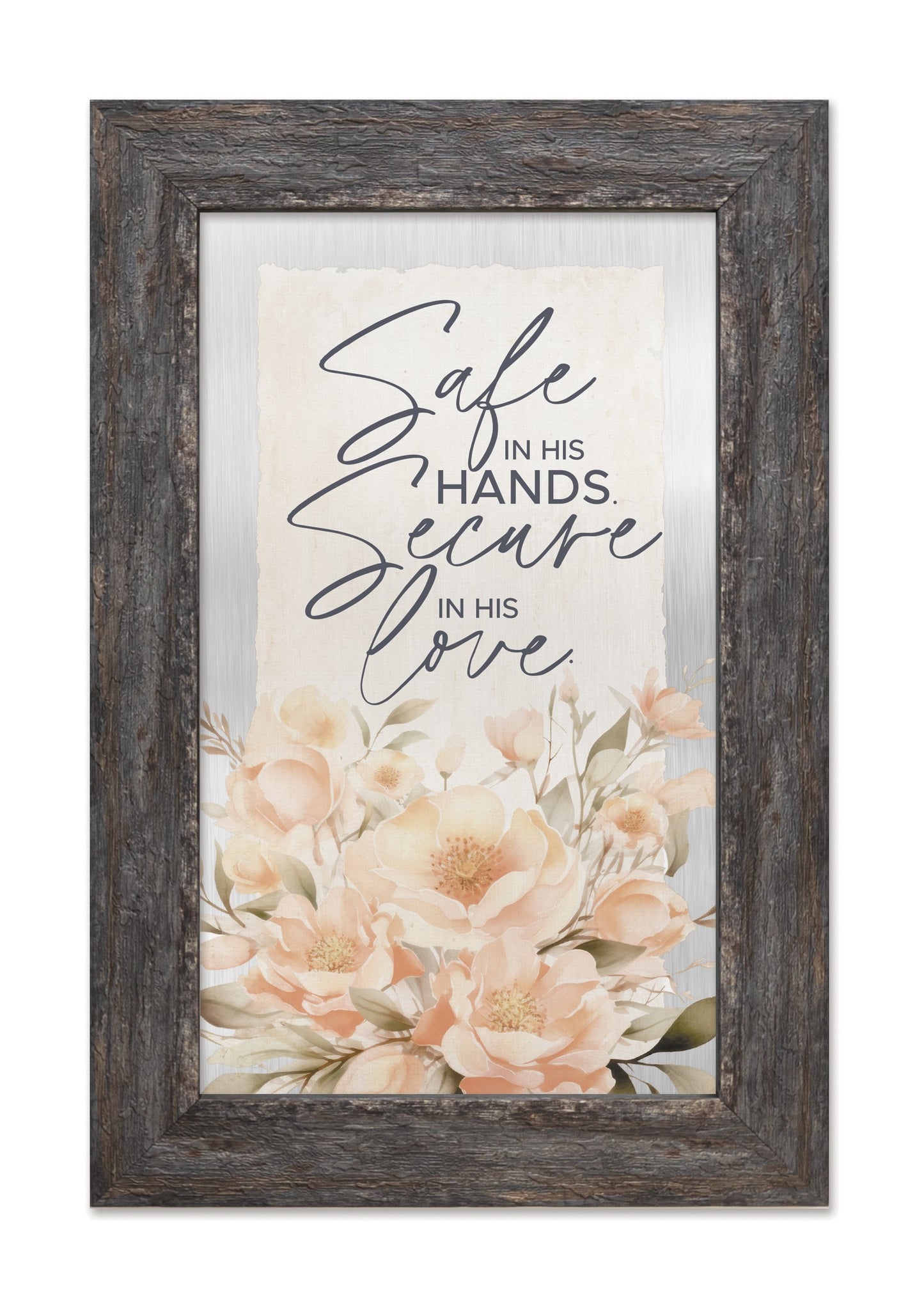 Plaque-Metalscapes-Safe In His Hands (8" x 12")