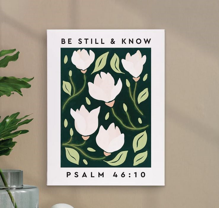 Wall Decor-Canvas-Be Still & Know (12" x 15.75")
