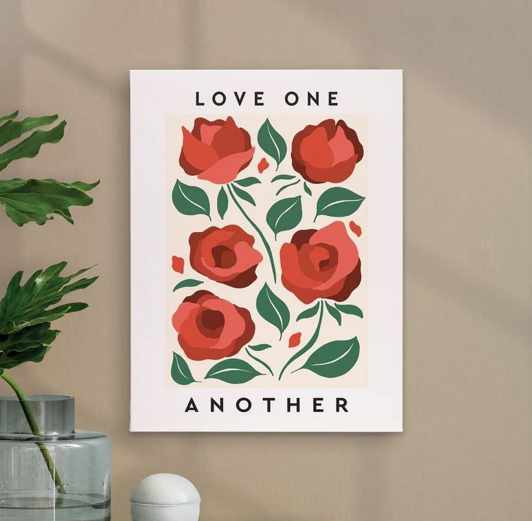Wall Decor-Canvas-Love One Another (12" x 15.75")