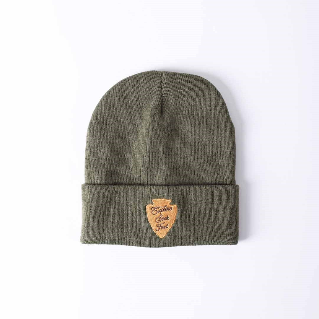 Beanie-Explore Seek Find-Moss Green
