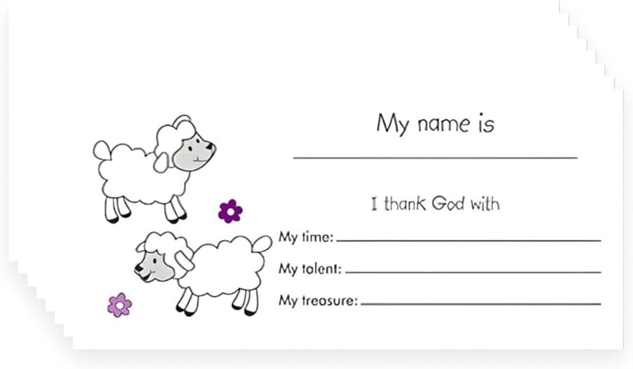 Offering Envelopes-My Name W/ Lamb (Pack Of 100)
