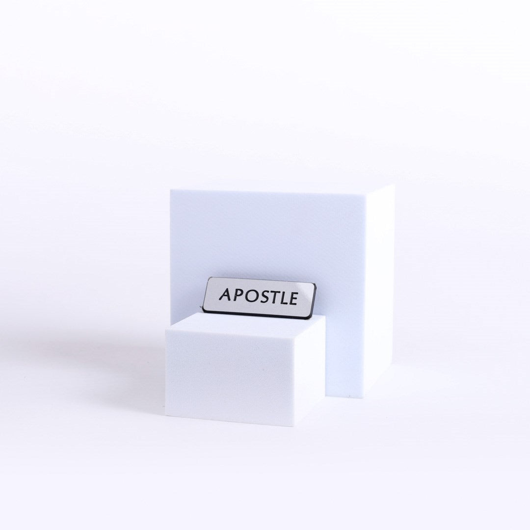 Badge-Contemporary-Apostle-Silver/Black-Pin Back