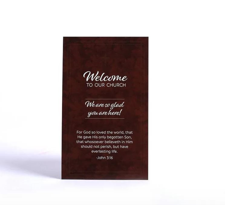 Visitor Card-Welcome! (John 3:16) (Pack Of 50)