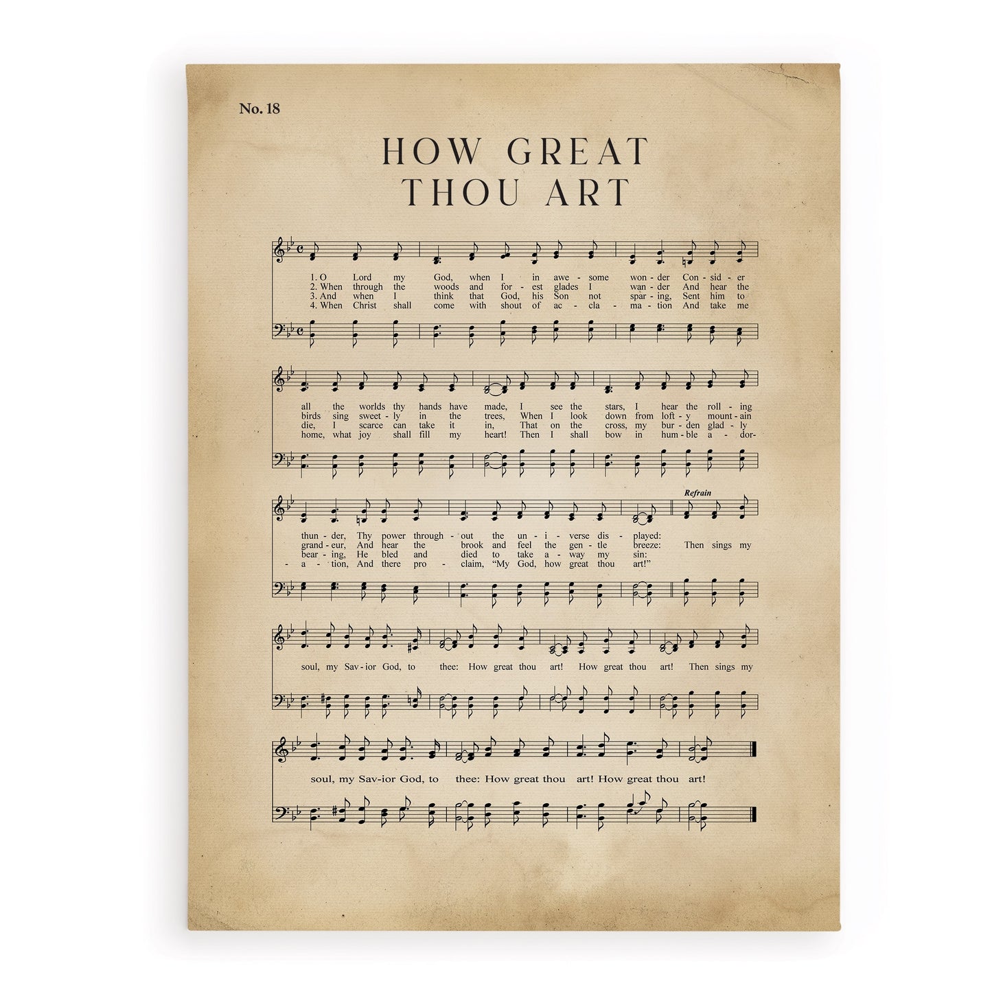Canvas-How Great Thou Art (12" x 15 3/4")