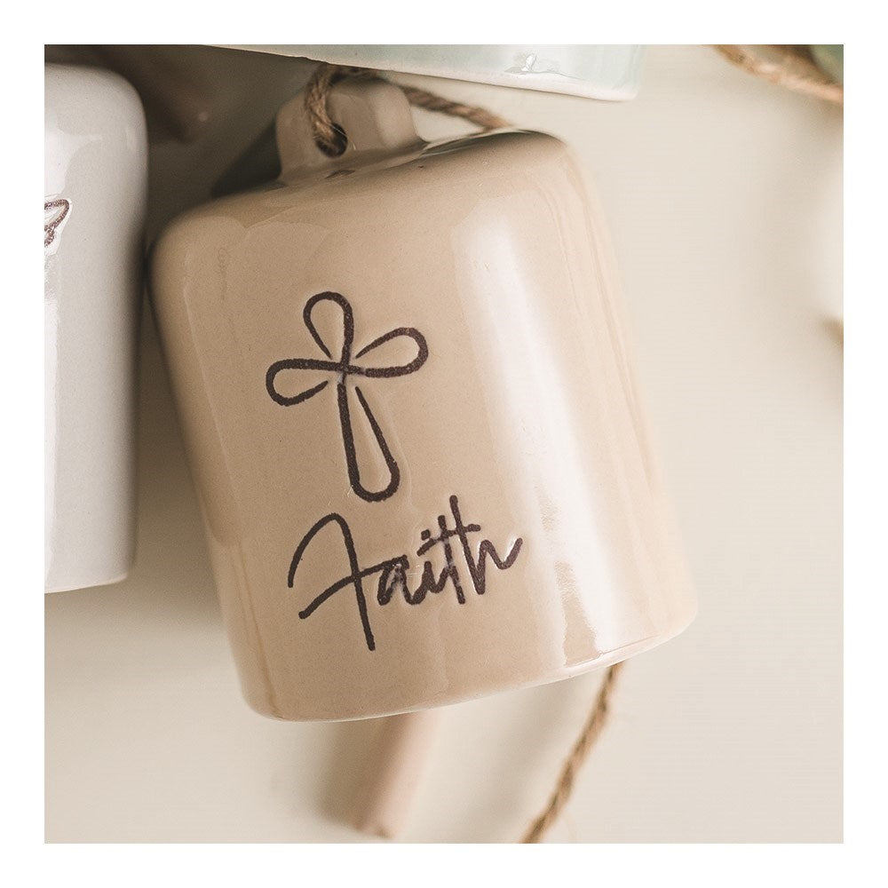 Ceramic Bell-Sand-Faith (Large)