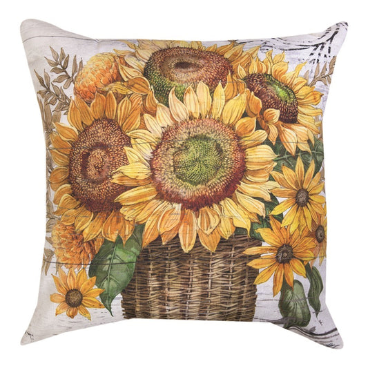 Pillow-Sunflower Bouquet Motif 2-Indoor/Outdoor (18" x 18")
