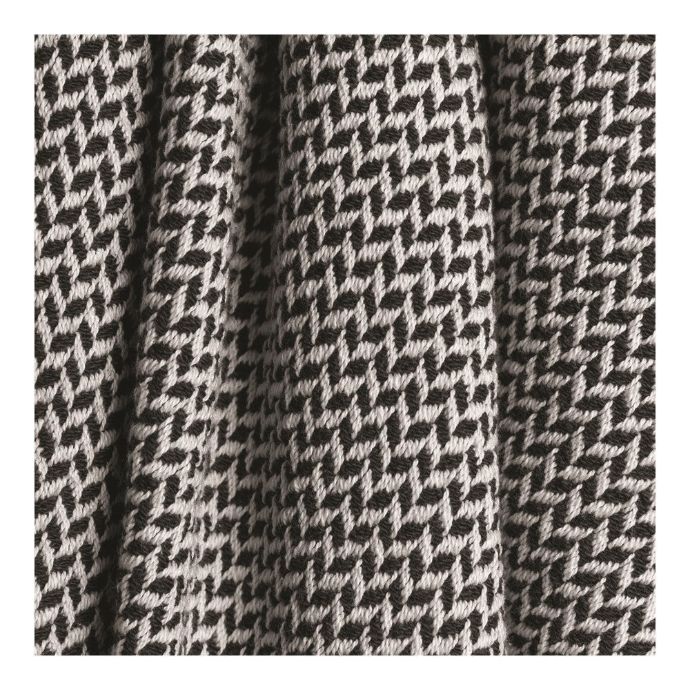 Throw-Black/White-Dashing Texture (46" x 67")