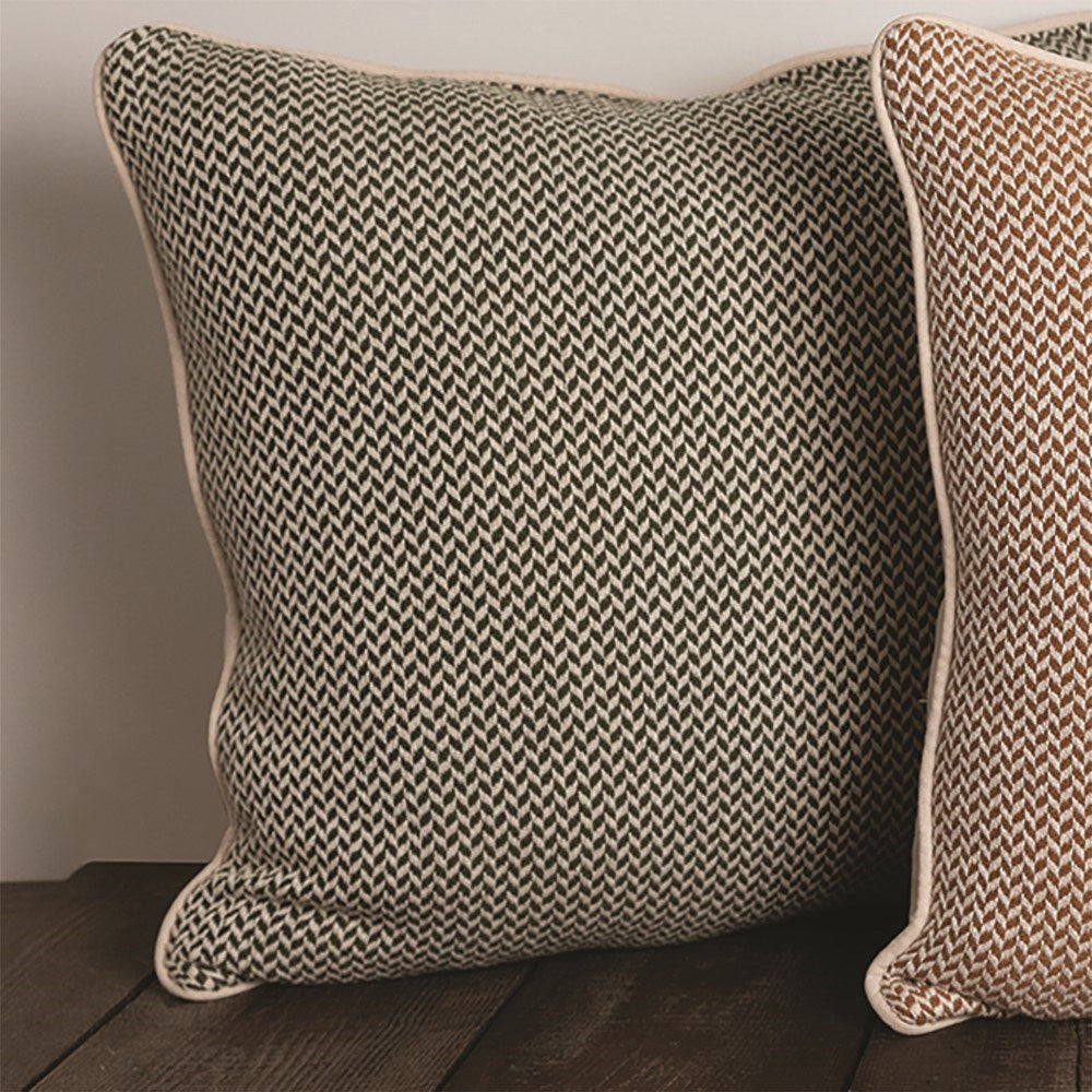 Pillow-Green/White-Dashing Texture (21" x 21")
