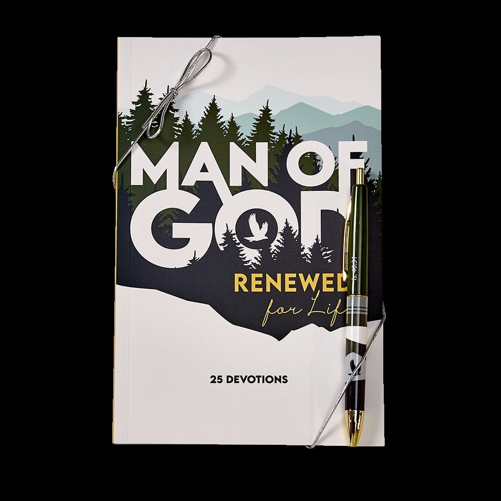 Gift Set-Man Of God: Renewed For Life w/Devotional Book & Pen