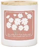 Candle-Talked To God Daily-Caramel Latte Scent (11 Oz - 2 Wick)
