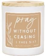 Candle-Pray Without Ceasing-Lemon Sugar Scent (11 Oz - 2 Wick)