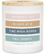 Candle-Wrapping Love-Strawberry Cream Scent (11 Oz - 2 Wick)