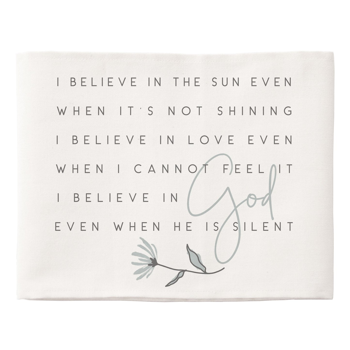 Pillow Hug-I Believe In God (35.25" x 7.25")