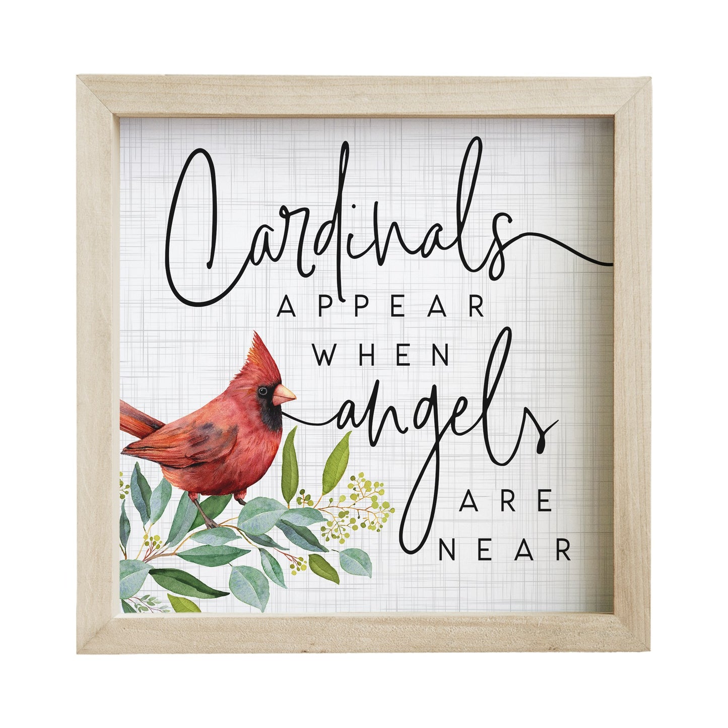 Rustic Frame-Cardinals Appear (10" x 10")