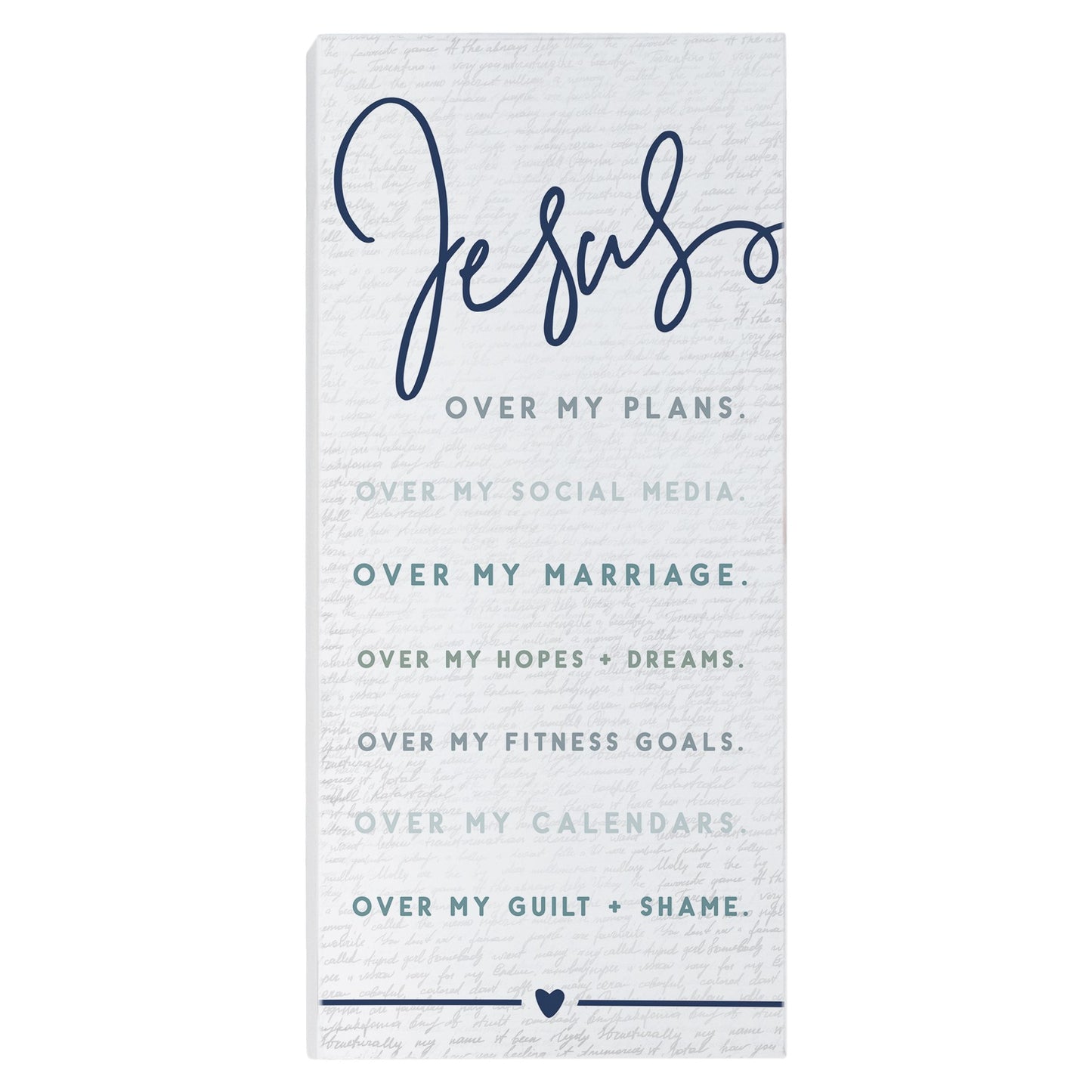 Inspire Board-Jesus Over My (5.5" x 12")