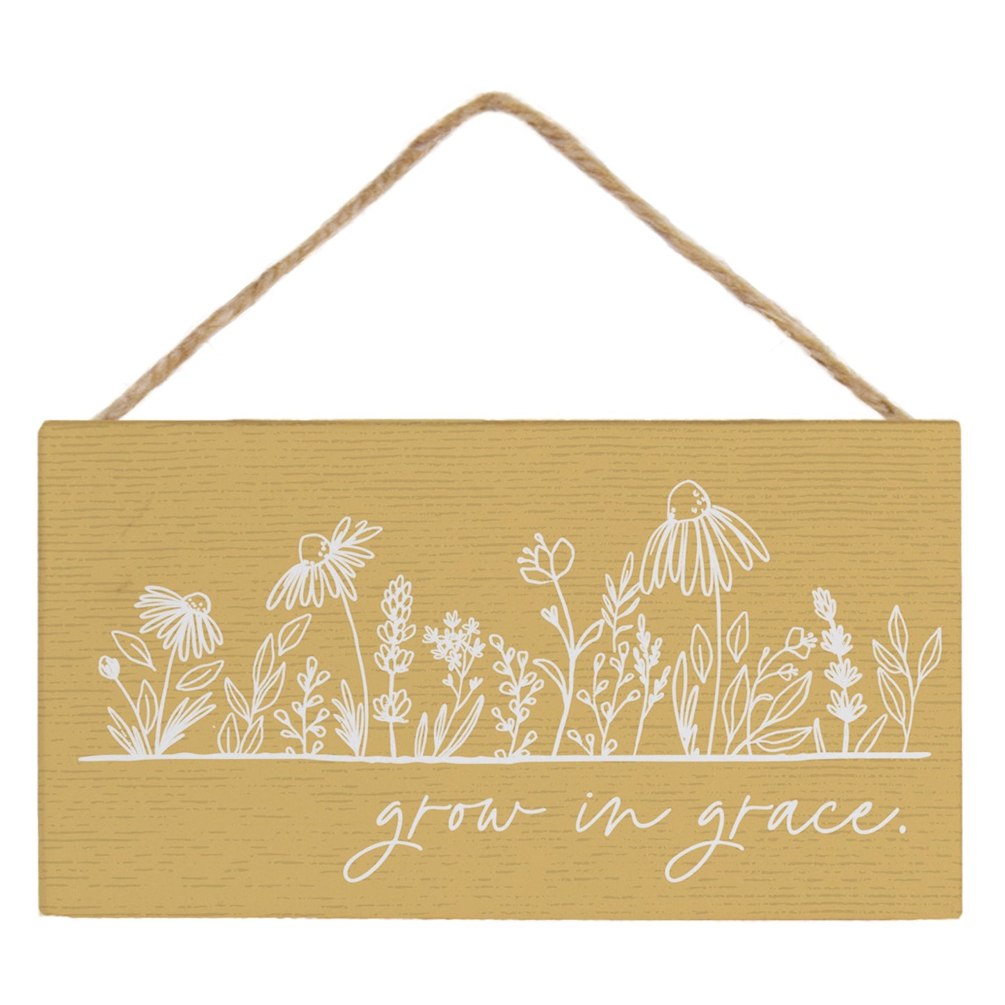 Petite Hanging Accent-Grow In Grace Yellow (6.5" x 5.5")