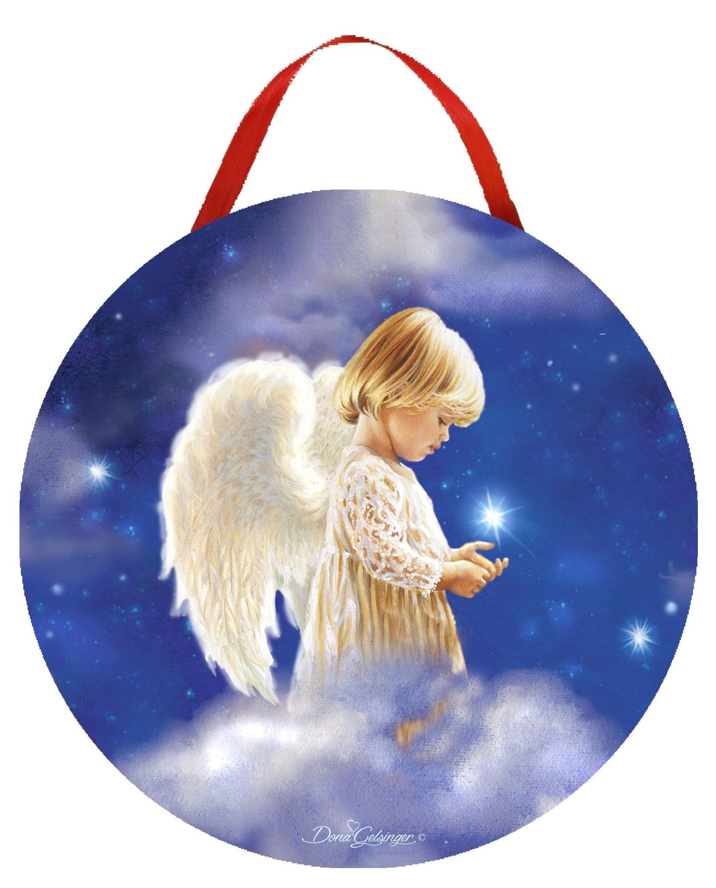 Ornament-Canvas-LED Starlight Angel (4.75")
