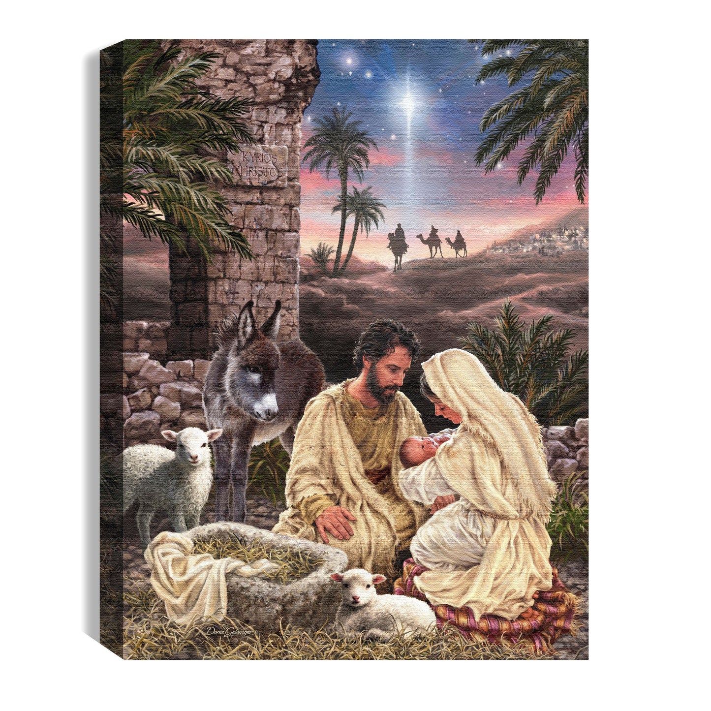 Mini Canvas-Jesus Is Lord-LED Tabletop w/Timer (8" x 6")