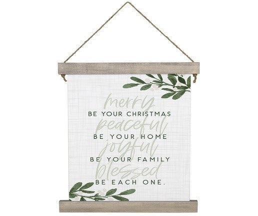 Hanging Canvas-Merry Be Christmas (10 x 17)
