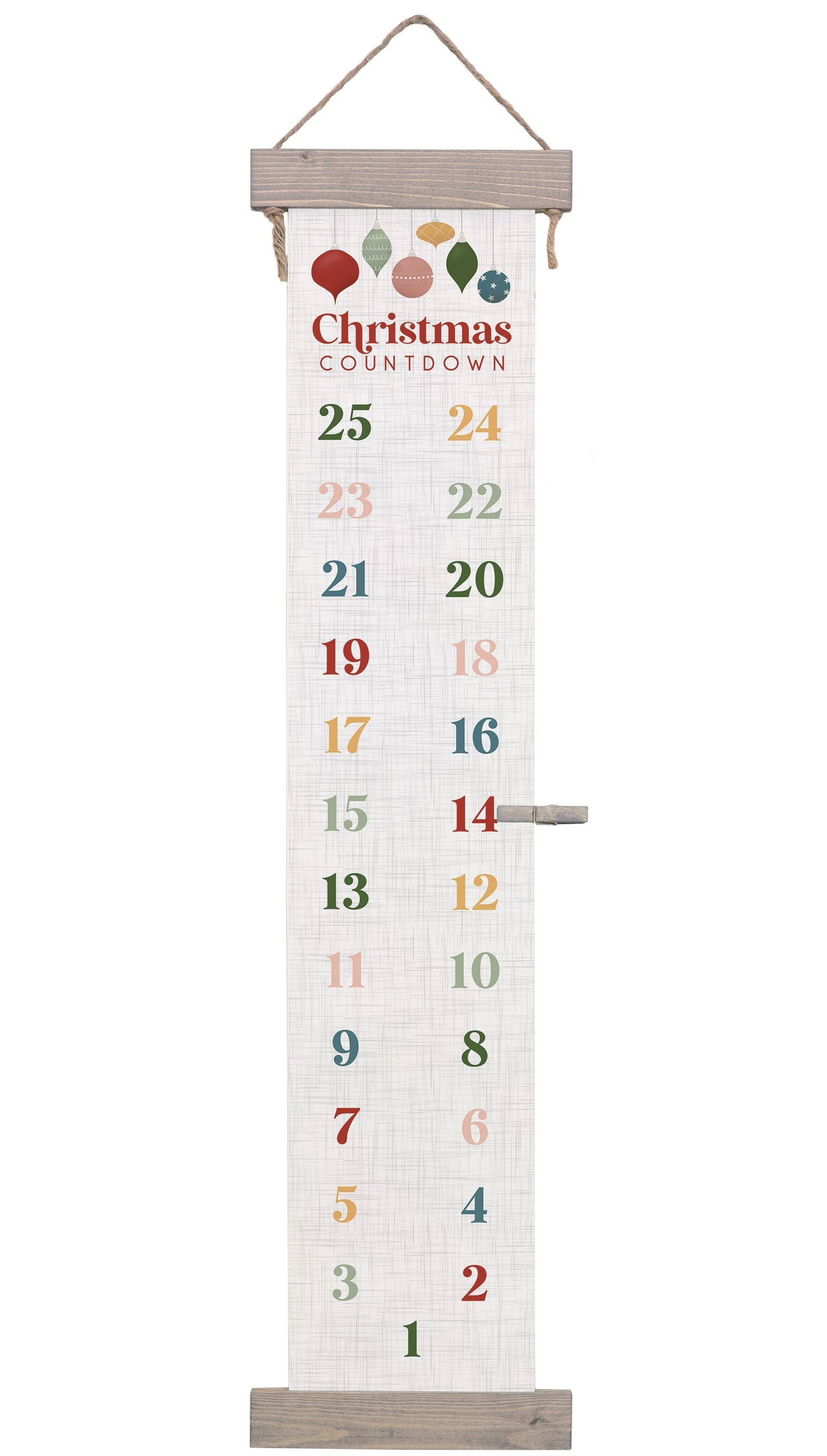Hanging Canvas-Christmas Countdown (8.5 x 40)