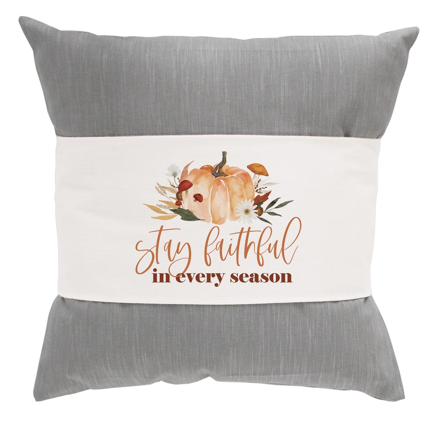Pillow Hug-Stay Faithful Pumpkin (35.25 x 7.25)