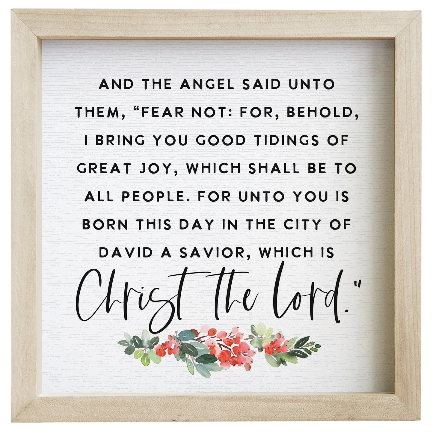 Rustic Frame-Christ The Lord Holly (10 x 10)