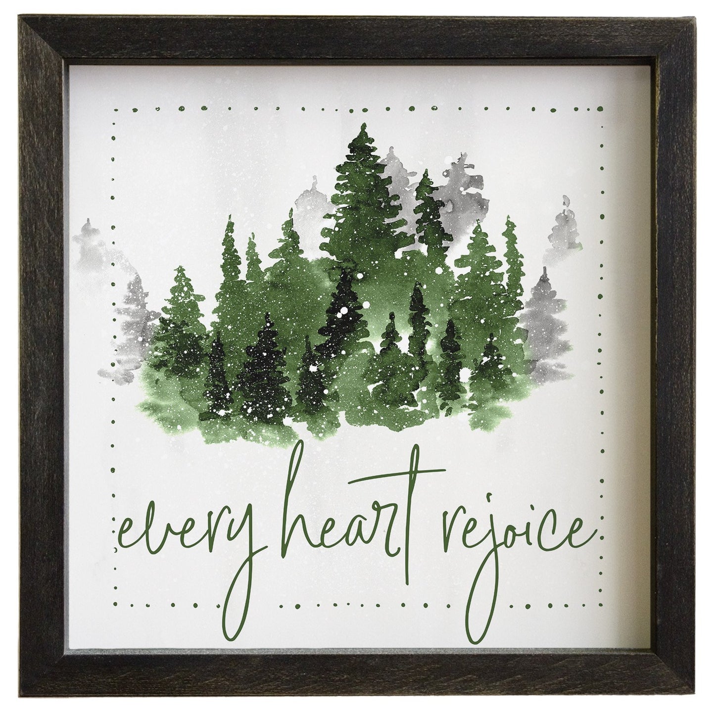 Rustic Frame-Every Heart Rejoice (10 x 10)