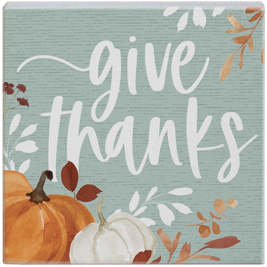 Small Talk Square-Give Thanks Green (5.25 x 5.25)