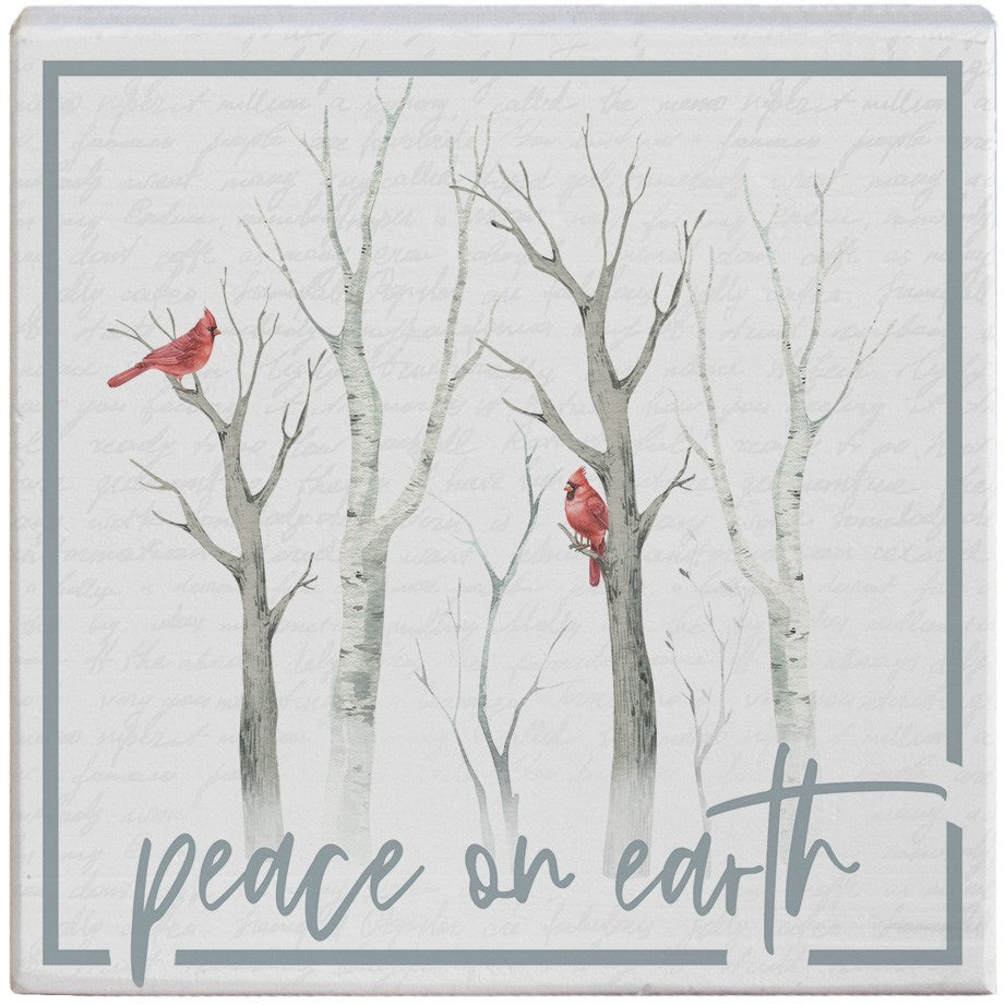 Small Talk Square-Peace On Earth Cardinals (5.25 x 5.25)