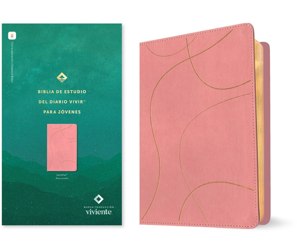 NTV Biblia de Estudio del Diario Vivir para Jovenes (NLT Students Life Application Study)-Dusty Rose LeatherLike