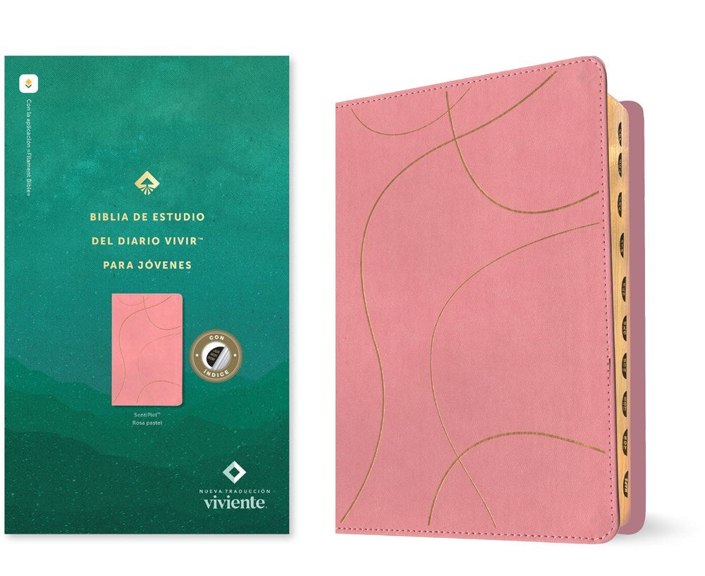 NTV Students Life Application (Biblia de estudio del diario vivir para jovenes)-Dusty Rose LeatherLike Indexed