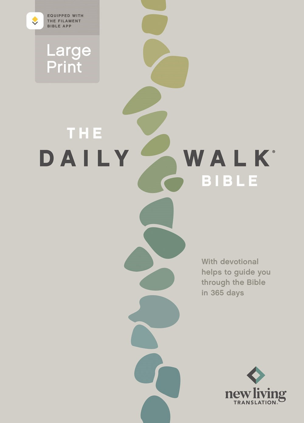 NLT The Daily Walk Bible/Large Print Filament Enabled-Softcover