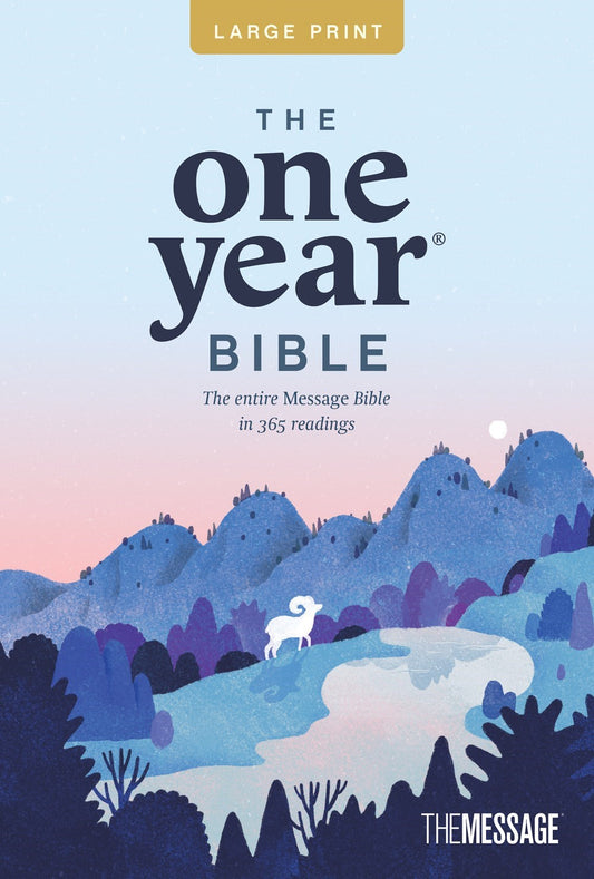 The Message The One Year Bible/Large Print Thinline Edition-Softcover