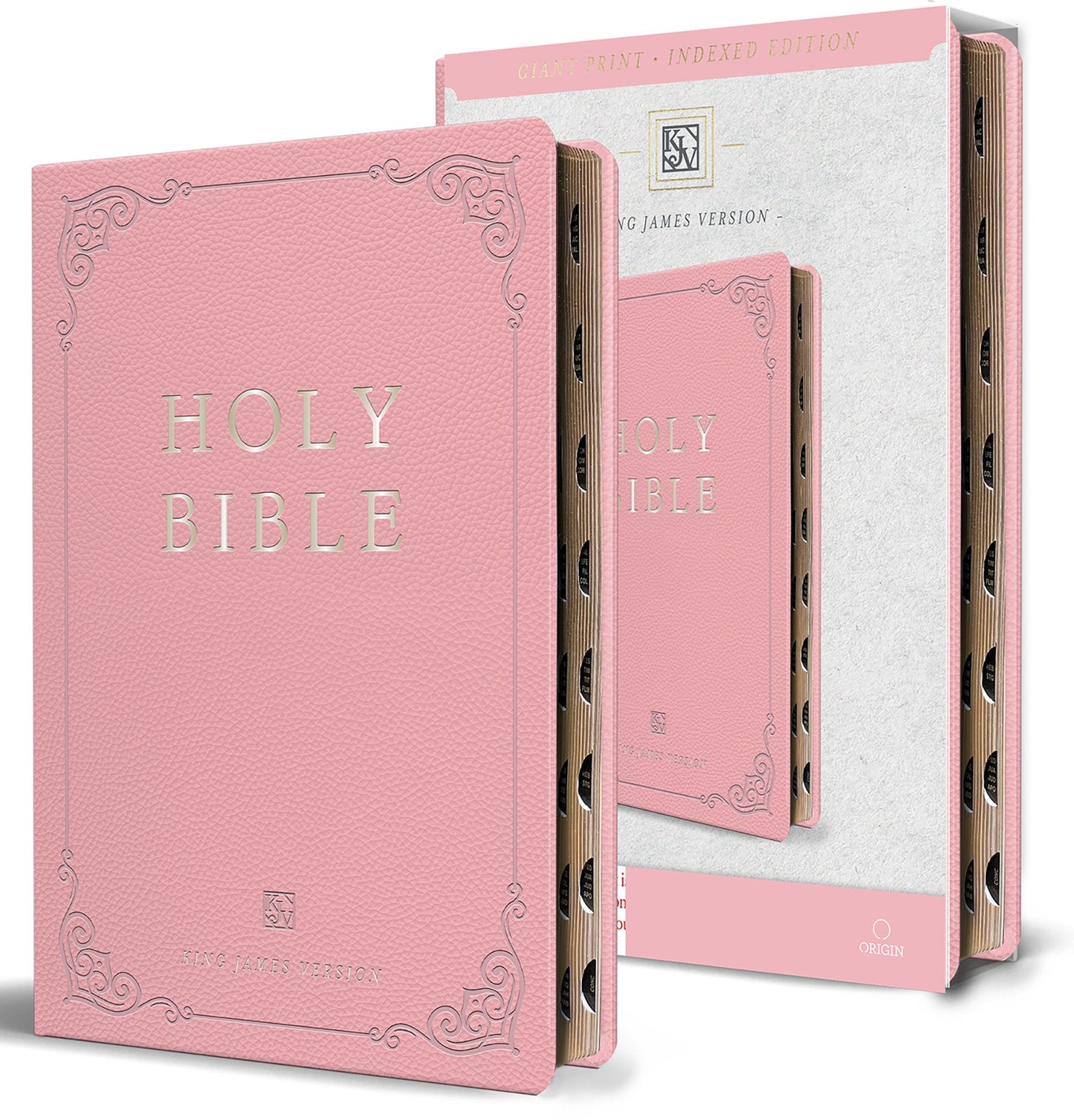 KJV Giant Print Thinline Bible-Pink Imitation Leather Indexed