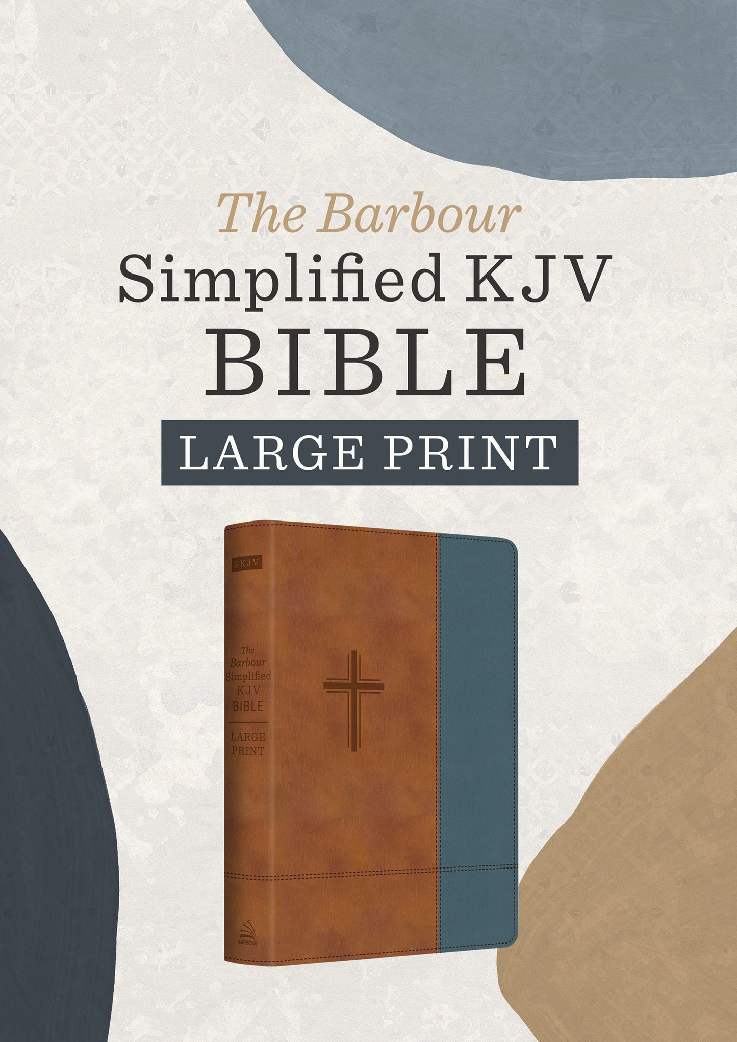 KJV Simplified Bible/Large Print-Rust & Stone Cross DiCarta