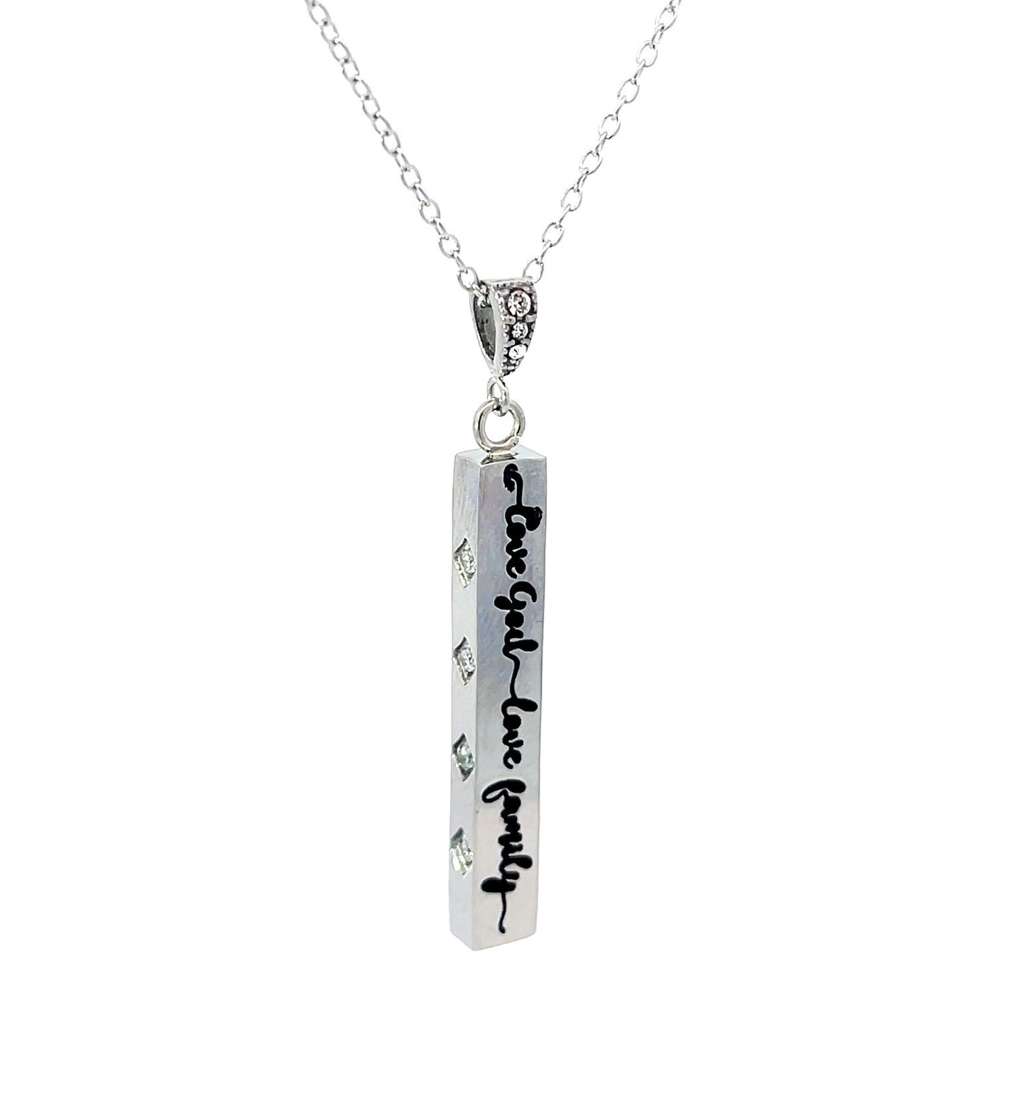 Necklace-Love God Love Family (Womens) (18")