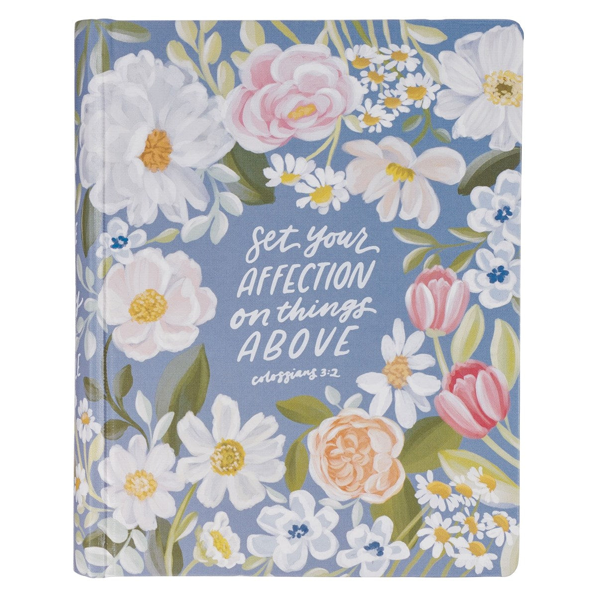 KJV Note-Taking Bible/Set Your Affections On Things Above (Col. 3:2)-Blue Floral Hardcover Faux Leather