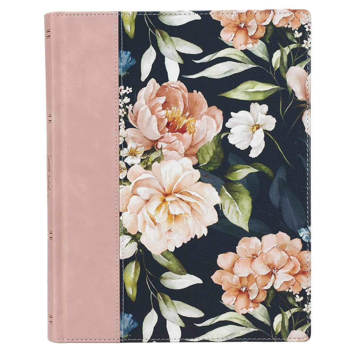 KJV Large Print Note-Taking Bible-Floral Printed Faux Leather