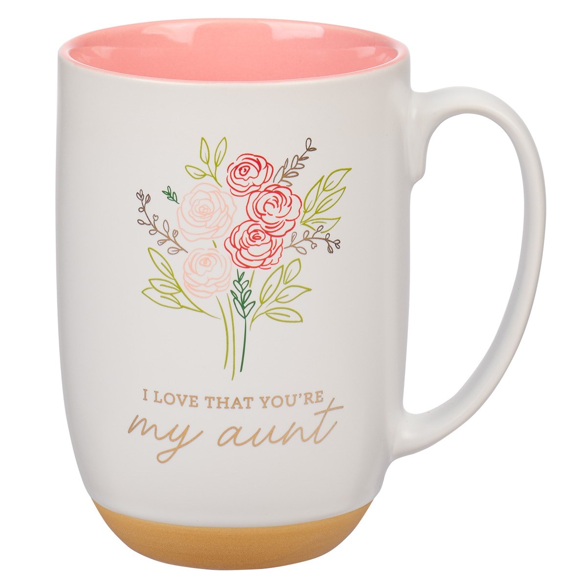 Mug-Love That You're My Aunt (Proverbs 31:25)--Pink (MUG1113)