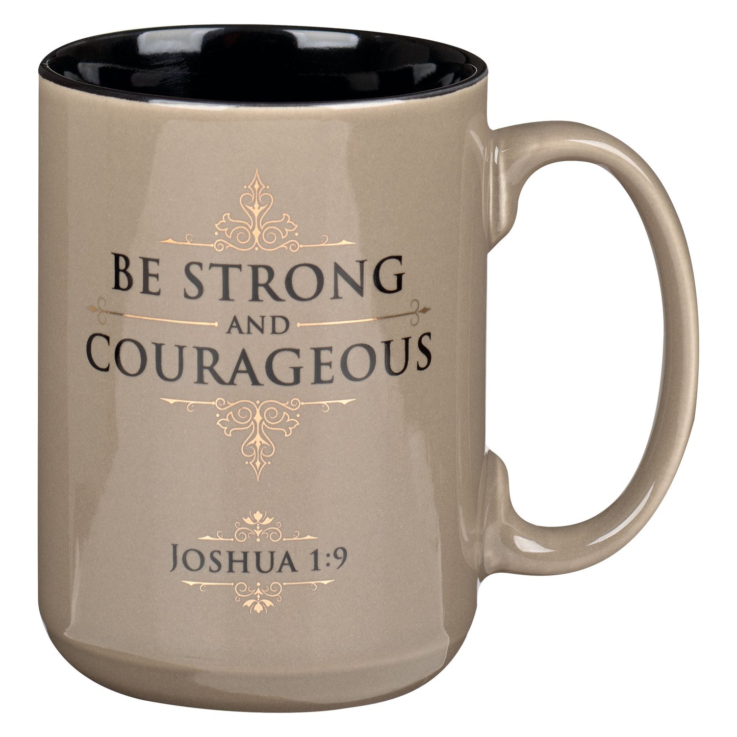 Mug-Be Strong And Courageous (Joshua 1:9)--Tan (MUG1135)