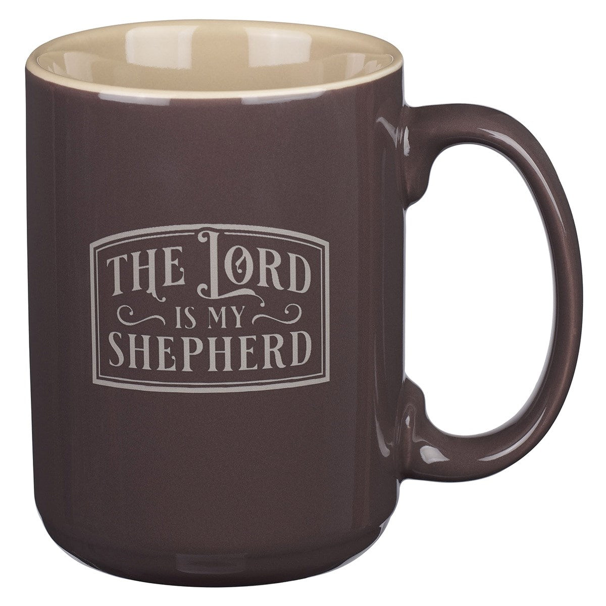 Mug-The Lord Is My Shepherd (Psalm 23)-Khaki (MUG1138)