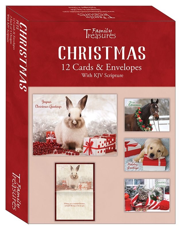 Boxed Card-Christmas-Pets (Box Of 12)