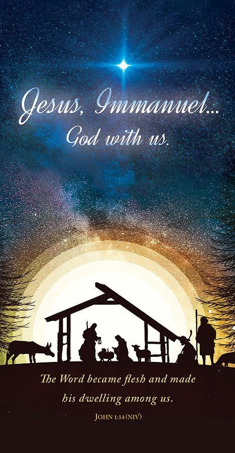 Offering Envelope-Jesus Immanuel...God With Us (John 1:14 NIV) (Pack Of 100)