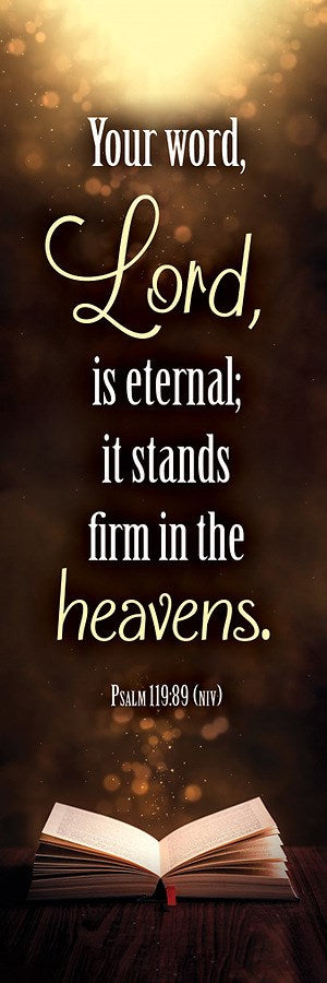 Bookmark-Your Word Lord Is Eternal (Psalm 119:89 NIV) (Pack Of 25)