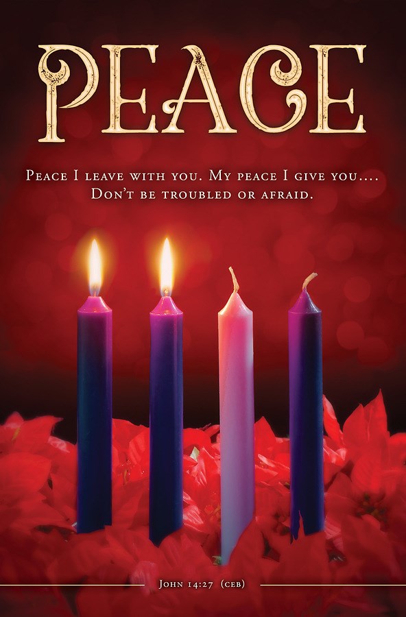 Bulletin-Advent Week 2: Peace/Peace I Leave With You (John 14:27 CEB) (Pack Of 100)