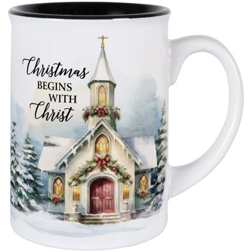 Mug-Begins With Christ (20oz) (Pack Of 4)